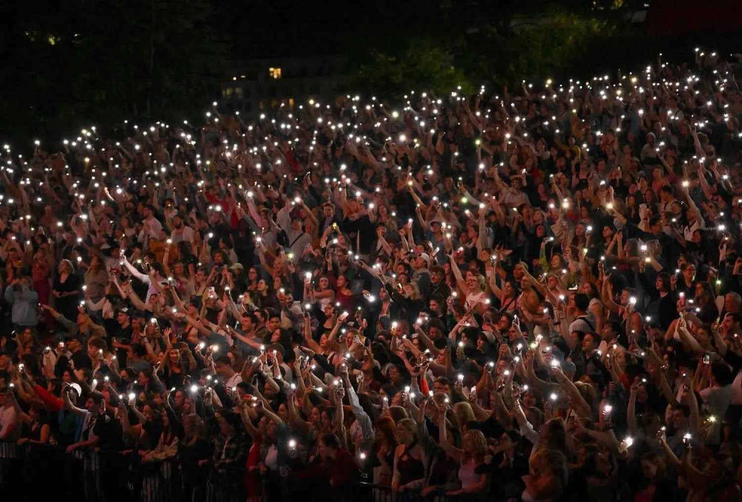  People attend the All Things Go music festival at Merriweather Post Pavilion in Columbia, Maryland, on September 30, 2023. (AFP)