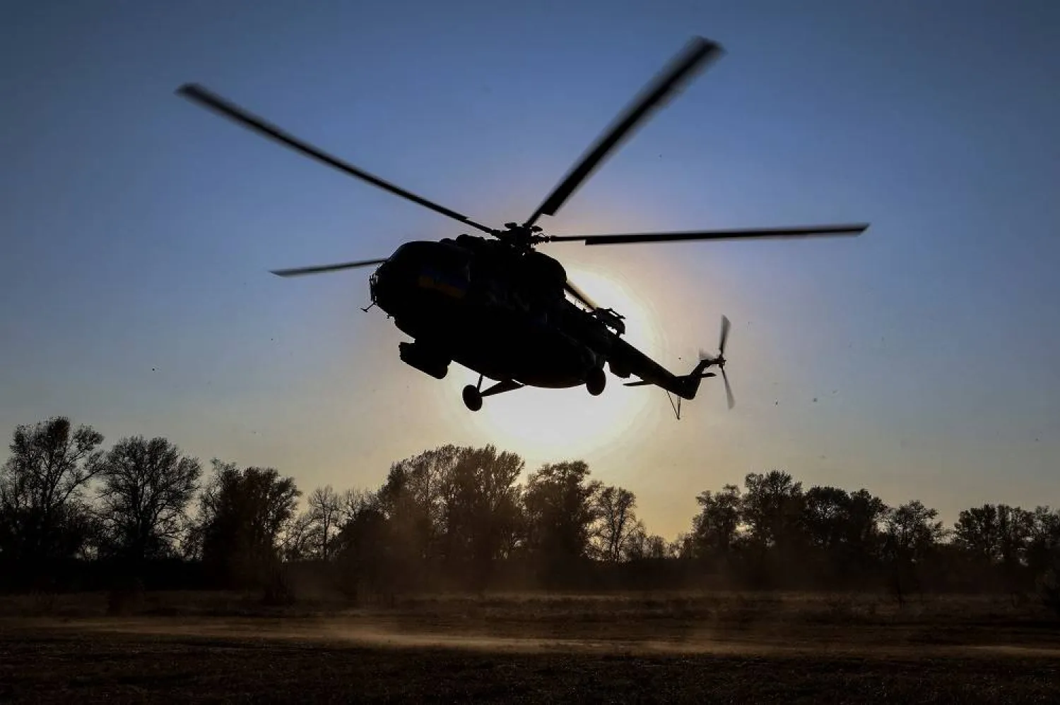 A Ukrainian military Mi-8 helicopter flies in the sky, amid Russia's attack on Ukraine, in an undisclosed location in Eastern Ukraine, September 29, 2023. (Reuters)