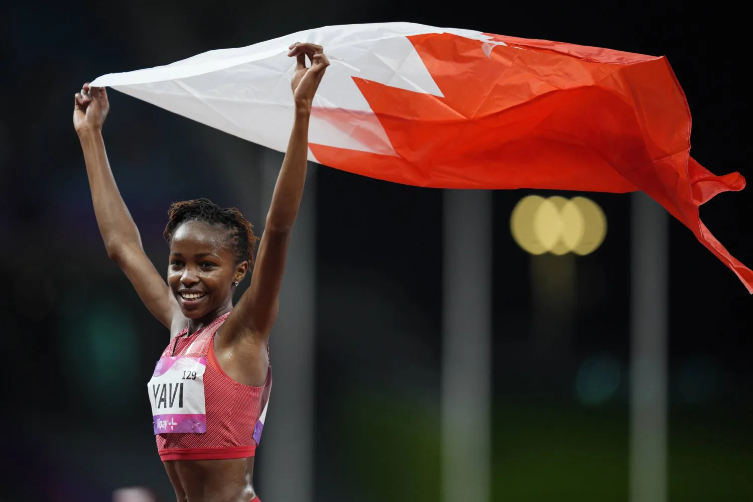 البحرينية وينفريد يافي حقق ذهبية 3000م موانع (أ.ب)