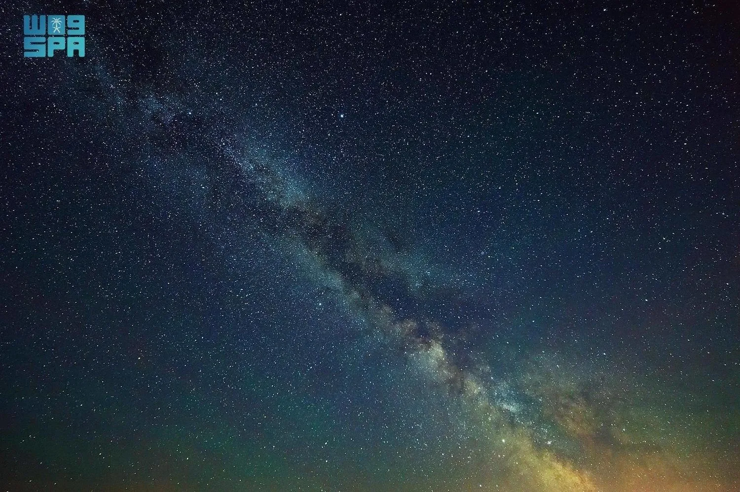 Nefud Çölü’ndeki ‘karanlık gökyüzü’ alanı, astronomi turizmi için en iyi bölgelerden biri olarak kabul ediliyor. (SPA)