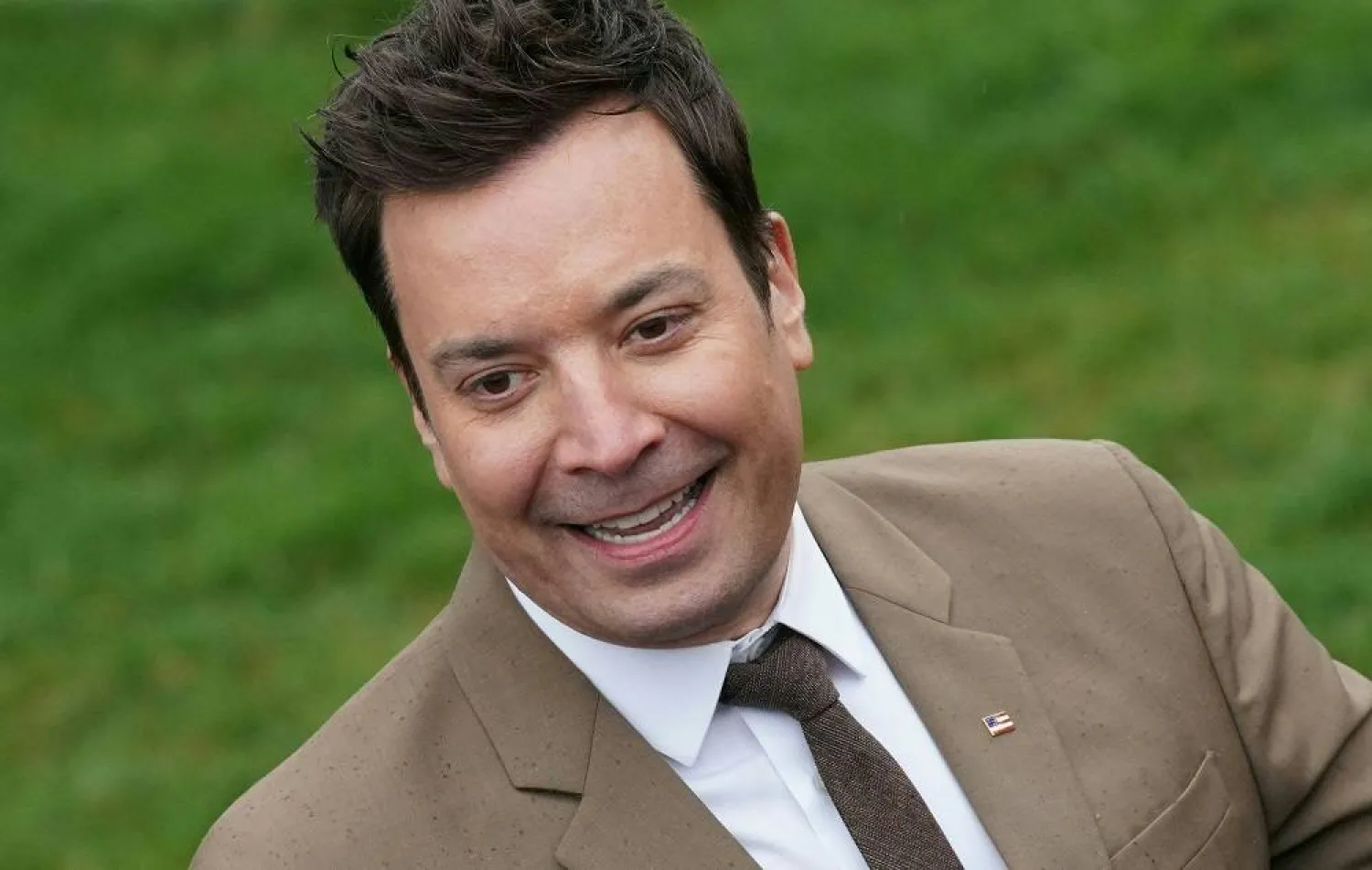 Tonight Show host Jimmy Fallon takes part in the annual White House Easter Egg Roll on the South Lawn of the White House in Washington, DC on April 18, 2022. (AFP)