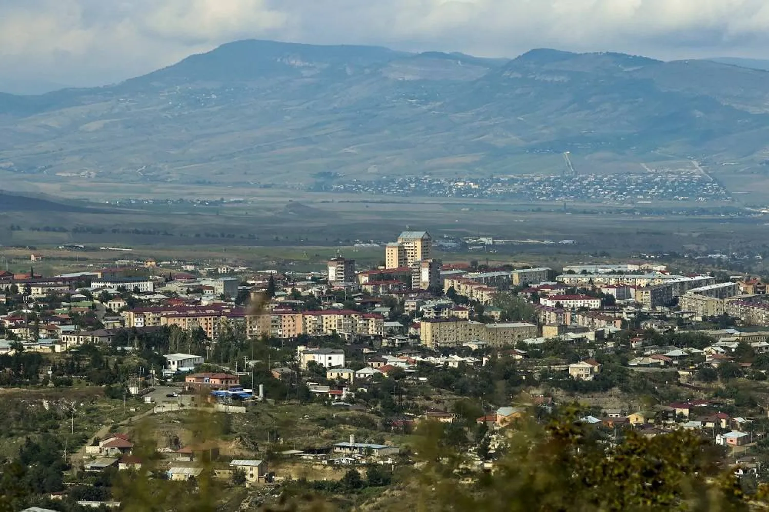 A view of Khankendi, Azerbaijan on Monday, Oct. 2, 2023 which is also known as Stepanakert, Karabakh to Armenians. (AP)