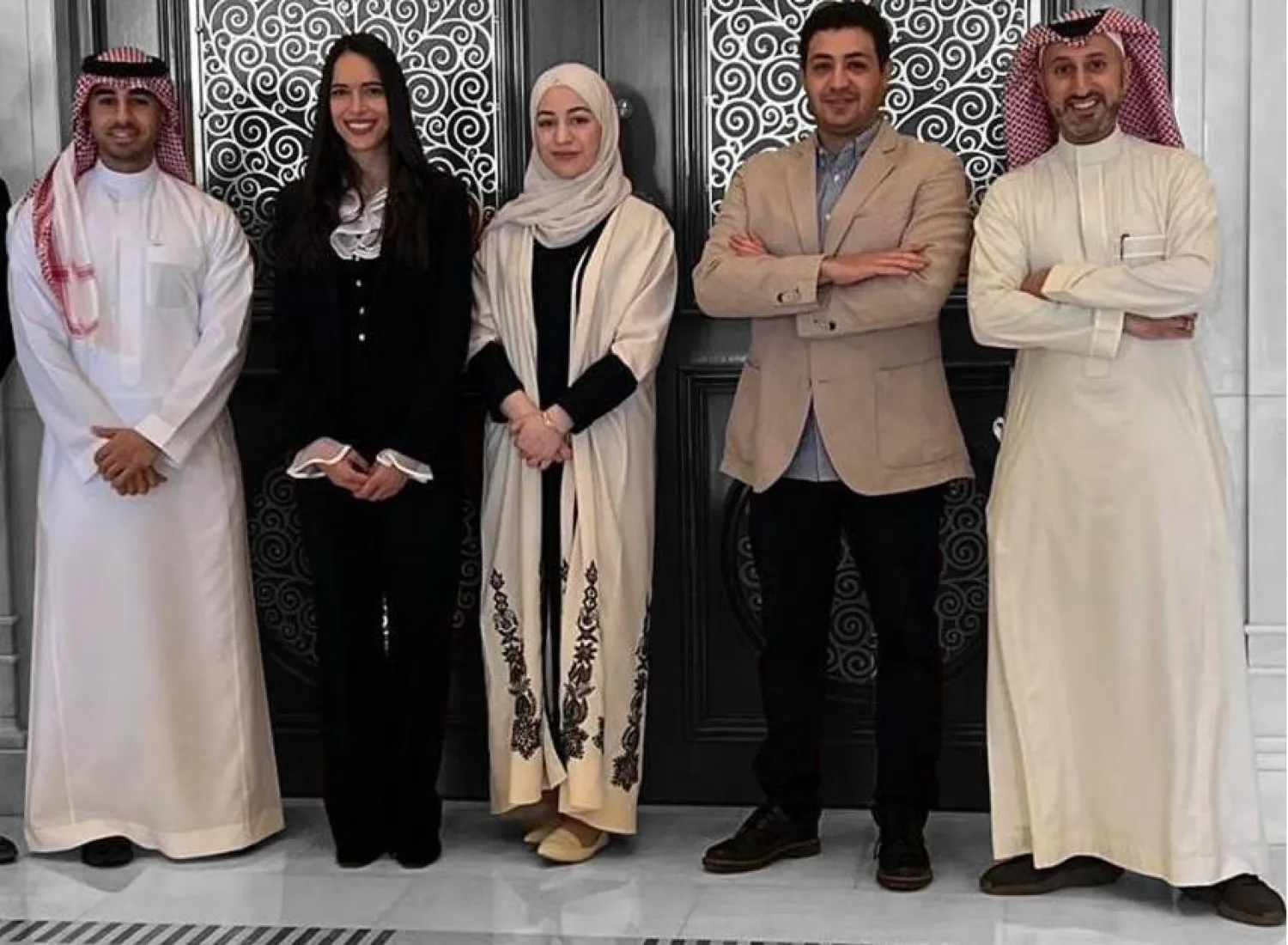 مسؤولو شركة «إنتلا» والمشاركون في جولة التمويل من السعودية (من حساب الشركة على «لينكد إن»)