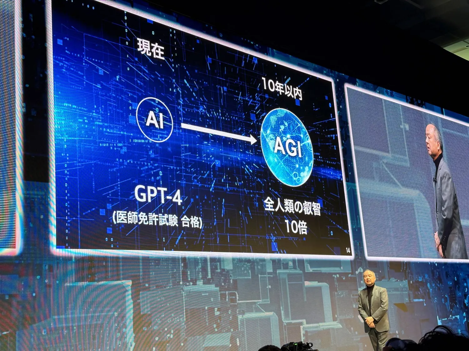 ماسايوشي سون الرئيس التنفيذي لمجموعة «سوفت بنك» خلال حديثه بمؤتمر «سوفت بنك وورلد» للشركات المقام في العاصمة اليابانية طوكيو (رويترز)