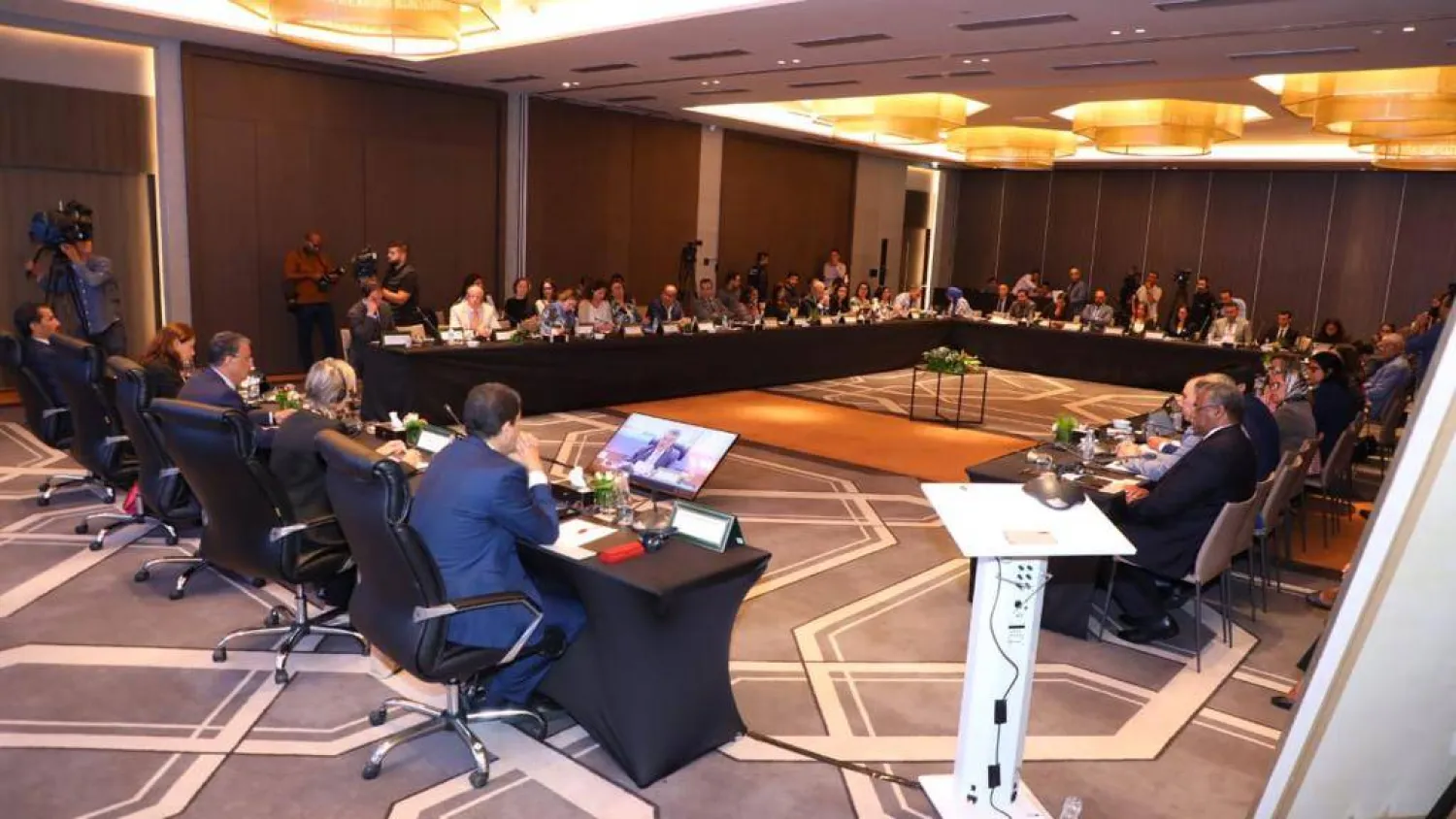 جانب من لقاء الشركاء الدوليين لتقديم حصيلة تفاعل المغرب مع الآليات الأممية لحقوق الإنسان (الشرق الأوسط)