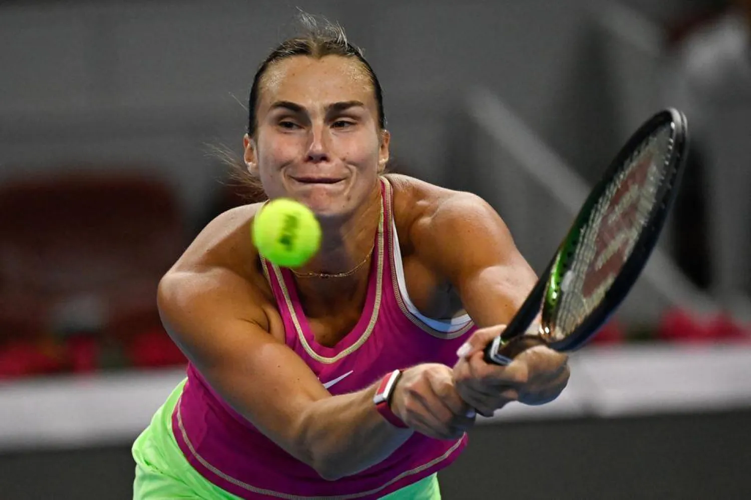 سابالينكا ستواجه الكازاخستانية إيلينا ريباكينا في دور الثمانية (ا.ف.ب)