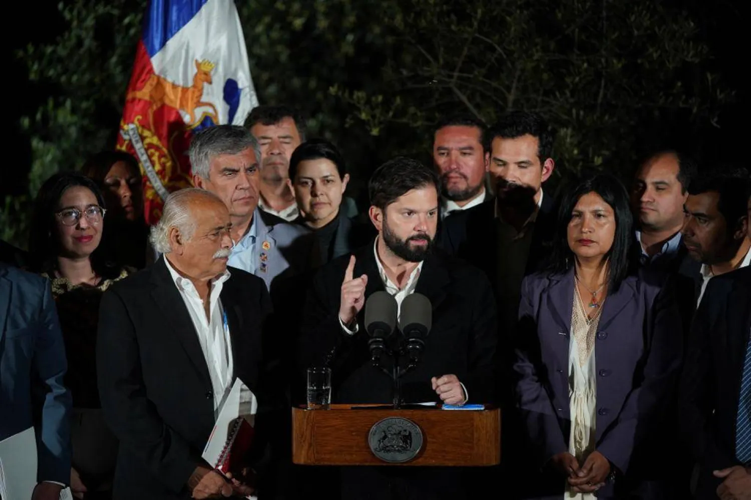  الرئيس غابرييل بوريتش  أعرب عن رفضه التلاعب بسلامة تشيلي الوطنية واسمها (رويترز)