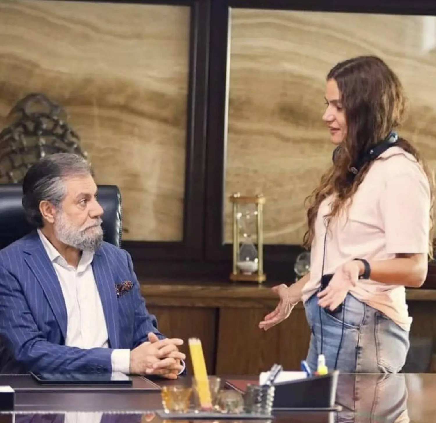 مع المخرجة صوفي بطرس (محمد عقيل)