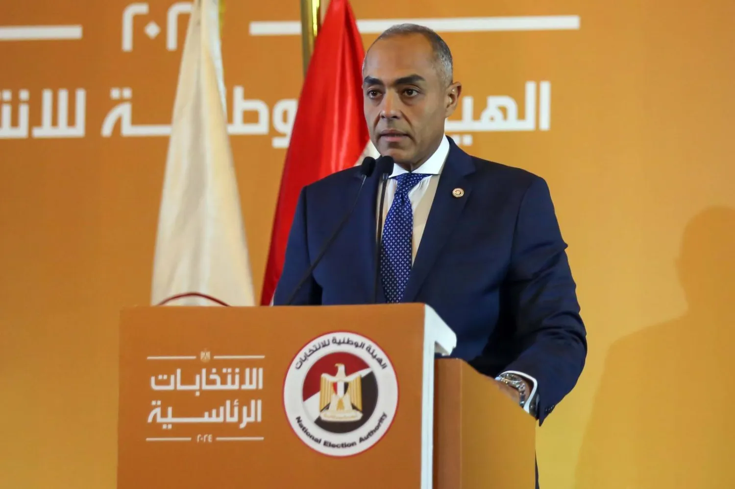 المستشار أحمد بنداري المدير التنفيذي للهيئة الوطنية للانتخابات في مصر (الهيئة)