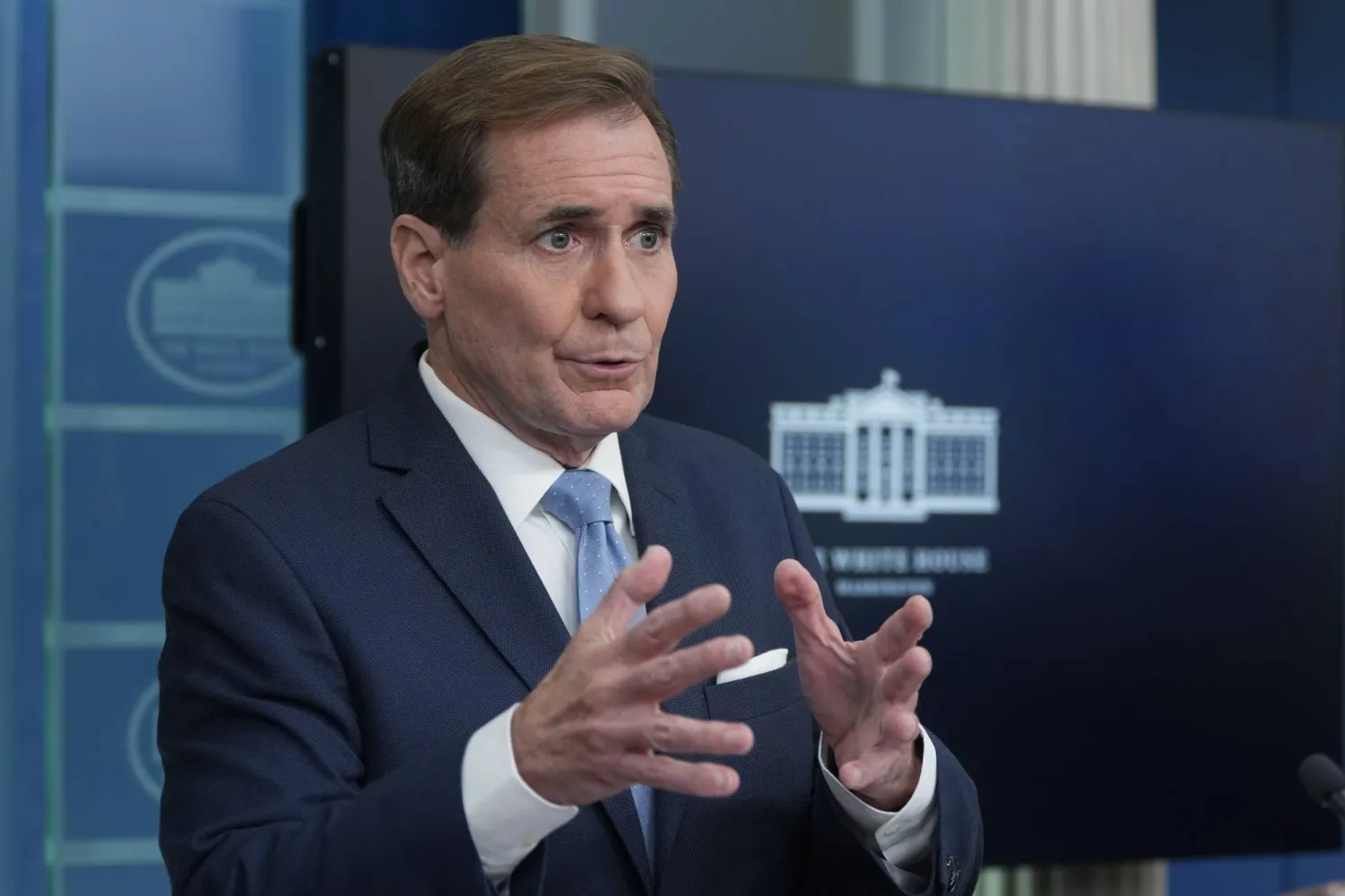 المتحدث باسم مجلس الأمن القومي بالبيت الأبيض جون كيربي (إ.ب.أ)