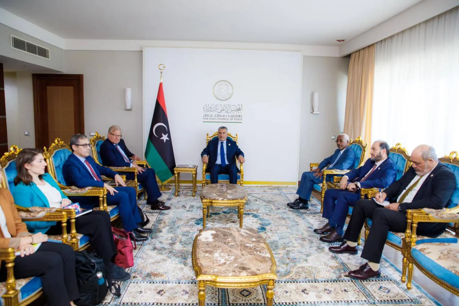 تكالة مستقبلاً في طرابلس نورلاند المبعوث الأميركي (المجلس الأعلى للدولة)