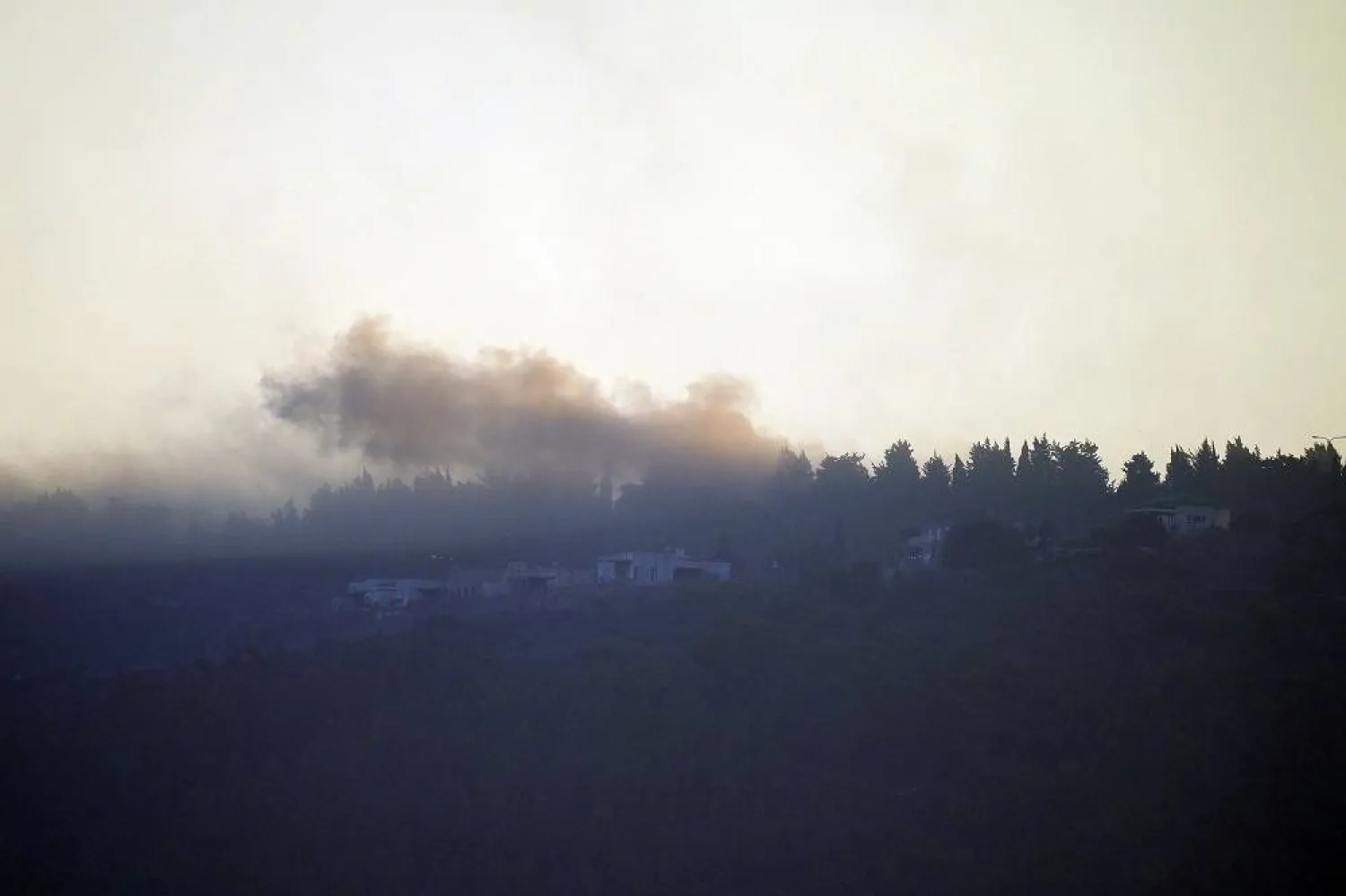 Smoke rises after Israeli shelling in the village of Odaisseh near the border with Israel in south Lebanon, Friday, Oct. 13, 2023. (AP)