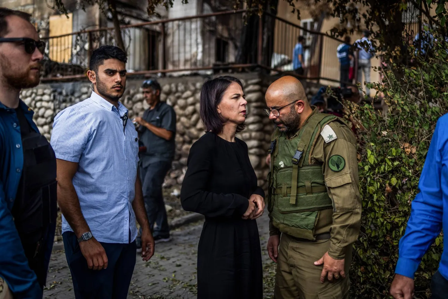 وزيرة الخارجية الألمانية أنالينا بيربوك في إسرائيل (د.ب.أ)