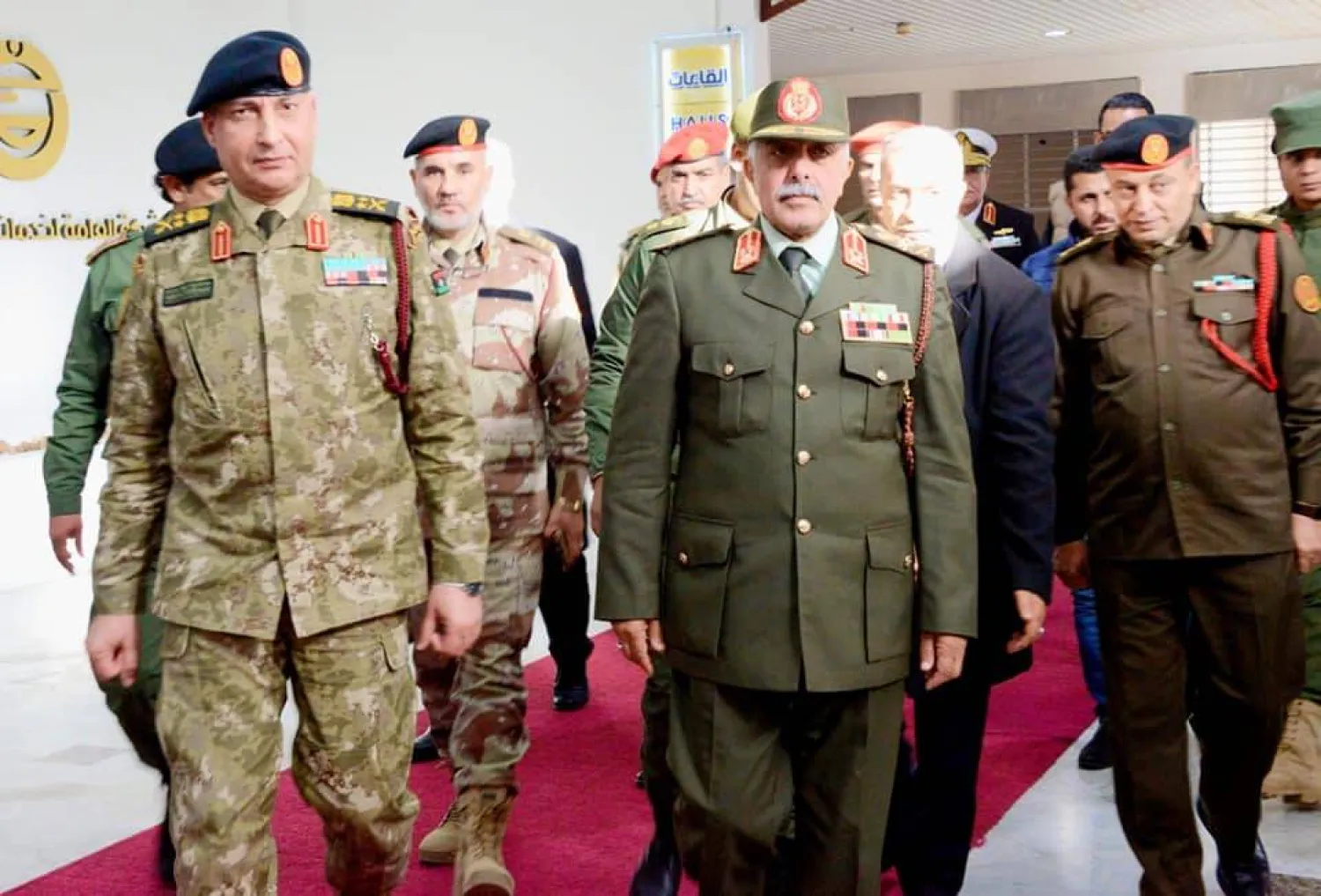 الناظوري والحداد بعد اجتماع سابق في مدينة سرت وسط البلاد (رئاسة أركان القوات بغرب ليبيا)