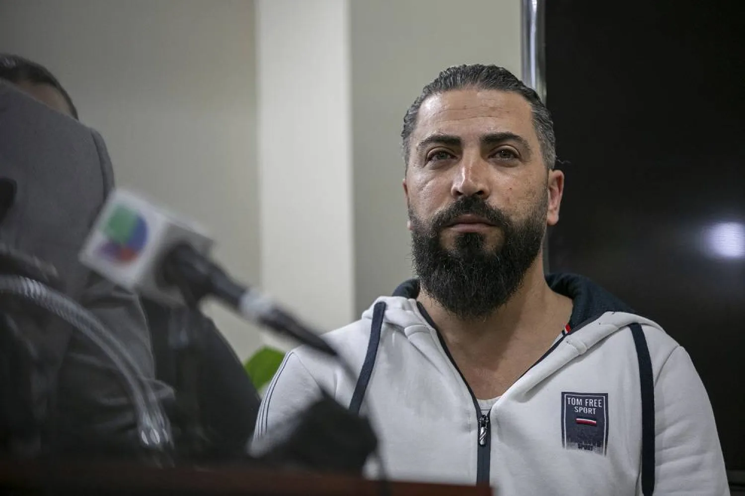 Oday Al-Fayoume, father of Wadea Al-Fayoume, 6, attends a news conference at the Muslim Community Center on Chicago's Northwest Side, Sunday, Oct. 15, 2023. (AP)