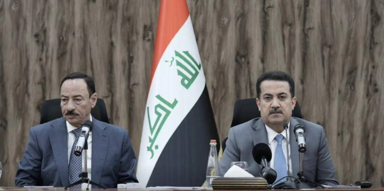 رئيس الوزراء العراقي محمد شياع السوداني ونجم الجبوري محافظ نينوى في الموصل يونيو الماضي (رئاسة الوزراء العراقية)