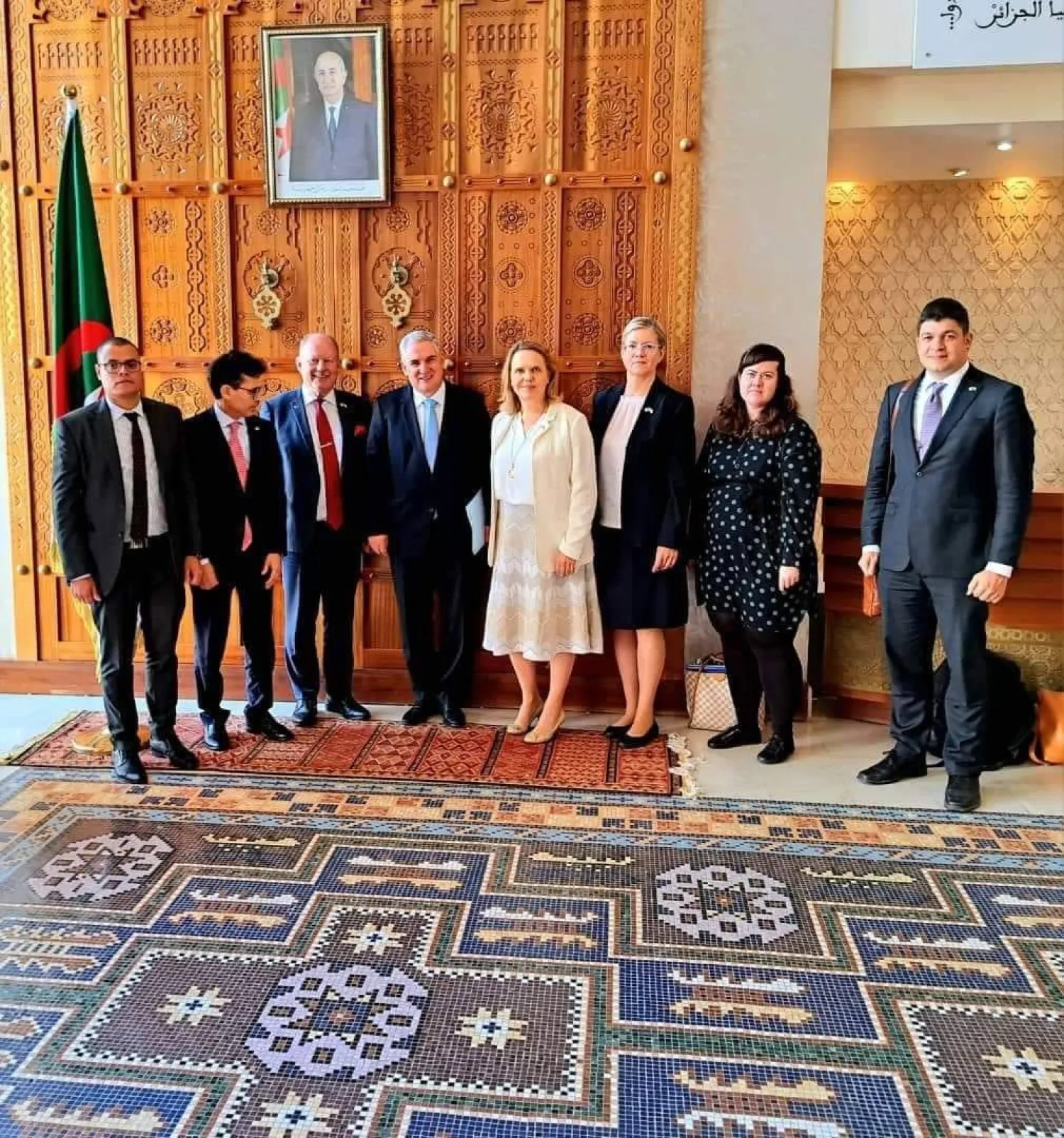 The Finnish ministerial delegation participating in the conference during a meeting with officials from the Algerian Foreign Ministry (Algerian Foreign Ministry)