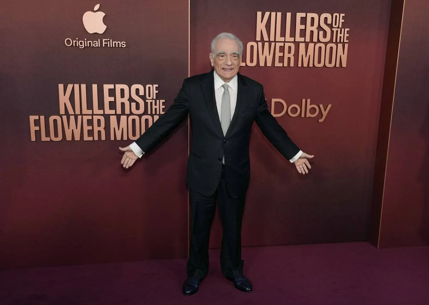  Martin Scorsese, director and co-writer of "Killers of the Flower Moon," poses at the Los Angeles premiere of the film, Monday, Oct. 16, 2023, at the Dolby Theater. (AP) 