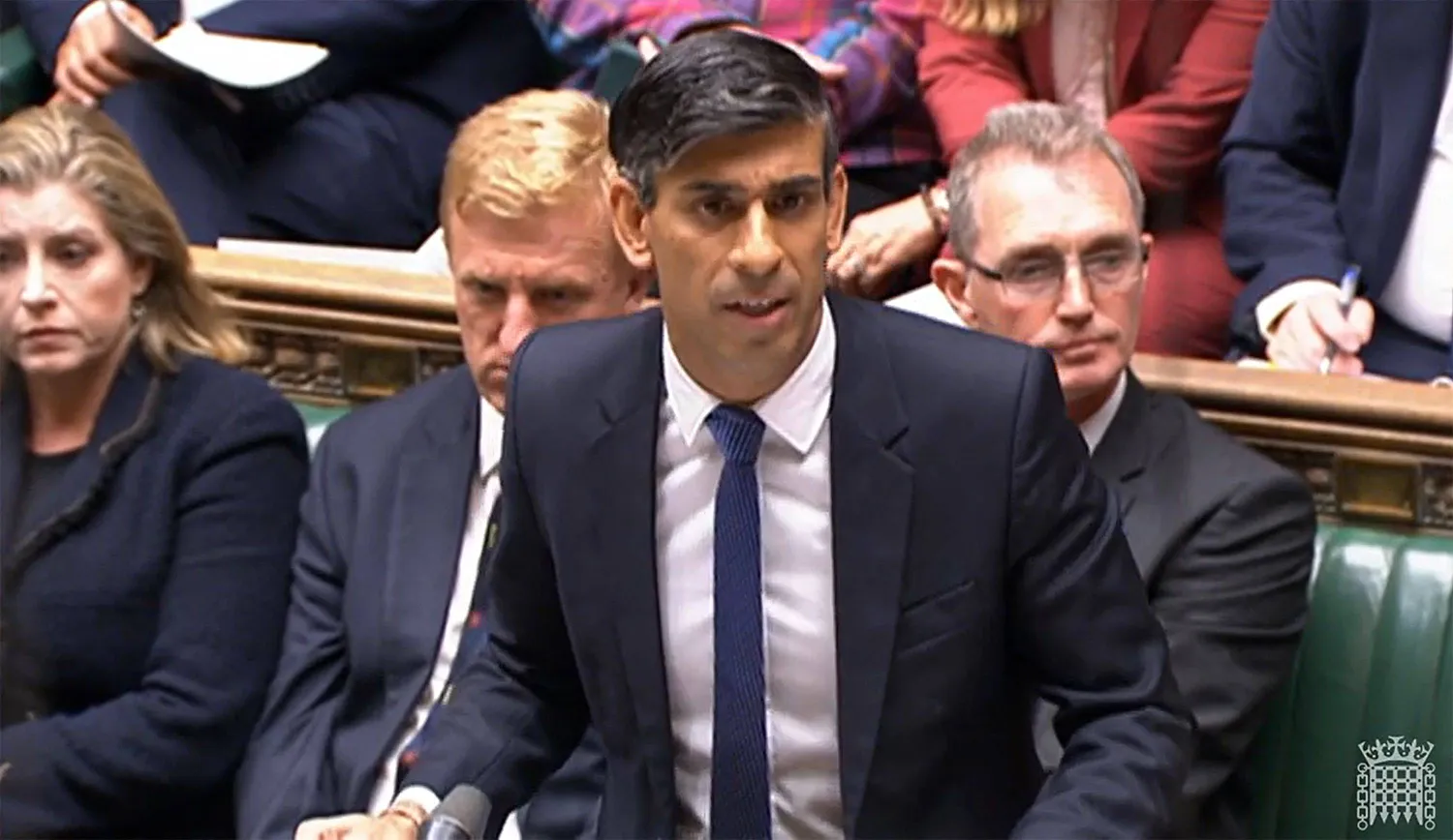 رئيس الوزراء البريطاني ريشي سوناك (أ.ف.ب)