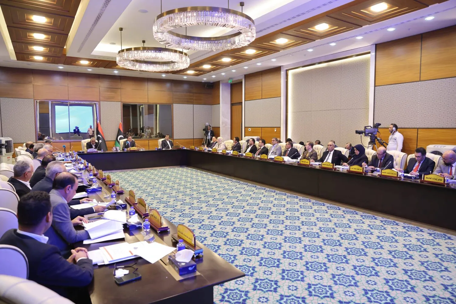 جانب من اجتماع حكومة الدبيبة بطرابلس... الخميس 19 أكتوبر (حكومة «الوحدة» المؤقتة)