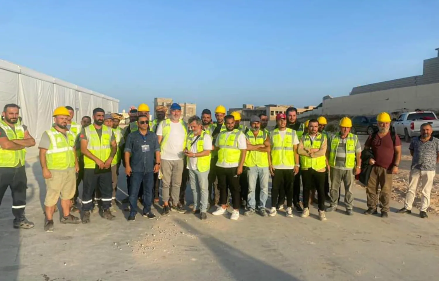 حكومة الاستقرار خلال زيارة مقر انعقاد المؤتمر الدولي لإعمار درنة (حكومة الاستقرار)