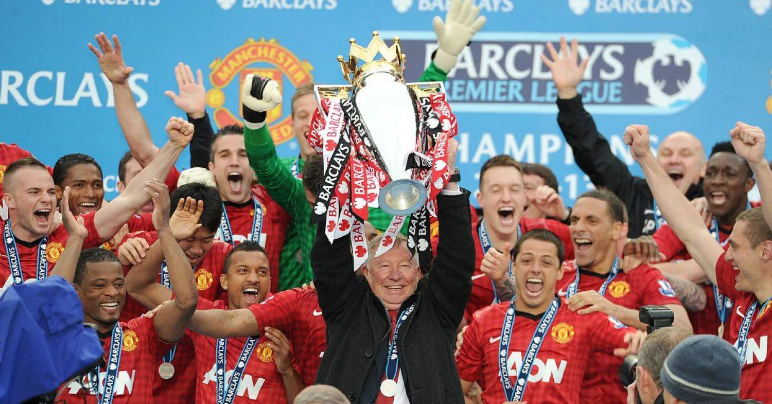مرت 10 سنوات منذ آخر بطولة دوري حصل عليها مانشستر يونايتد تحت قيادة السير أليكس فيرغسون ( غيتي)
