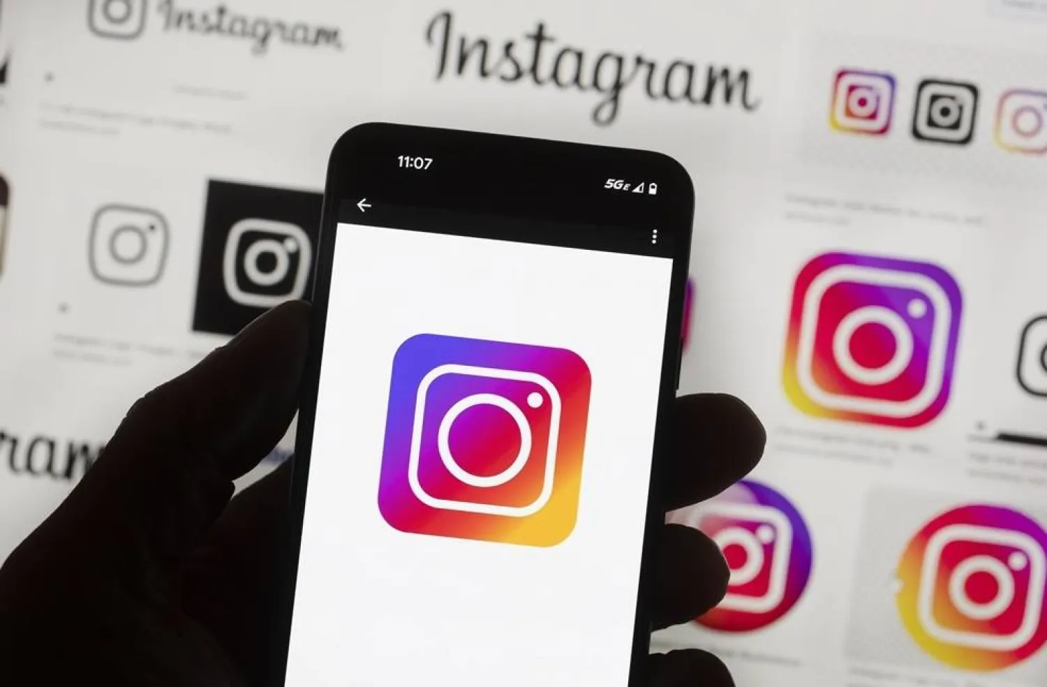 The Instagram logo is seen on a cell phone in Boston, USA, Friday, Oct. 14, 2022. (AP)