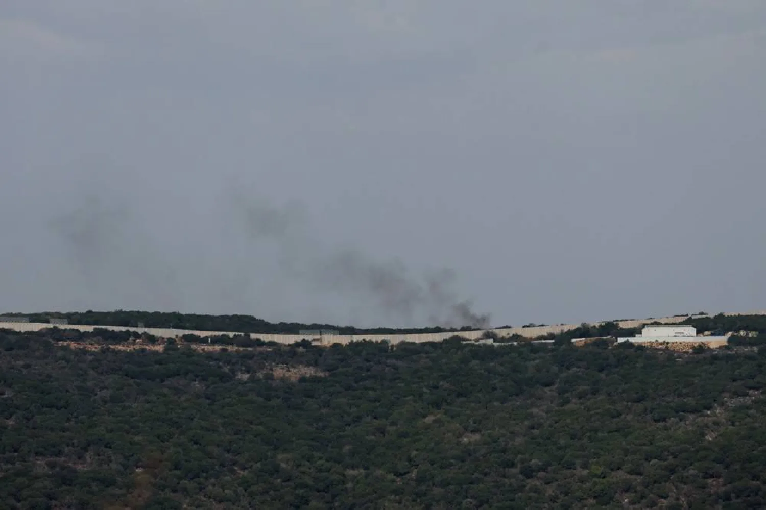  Smoke rises over a part of Lebanon as seen from Israel's border with the country, in northern Israel, October 31, 2023. (Reuters)