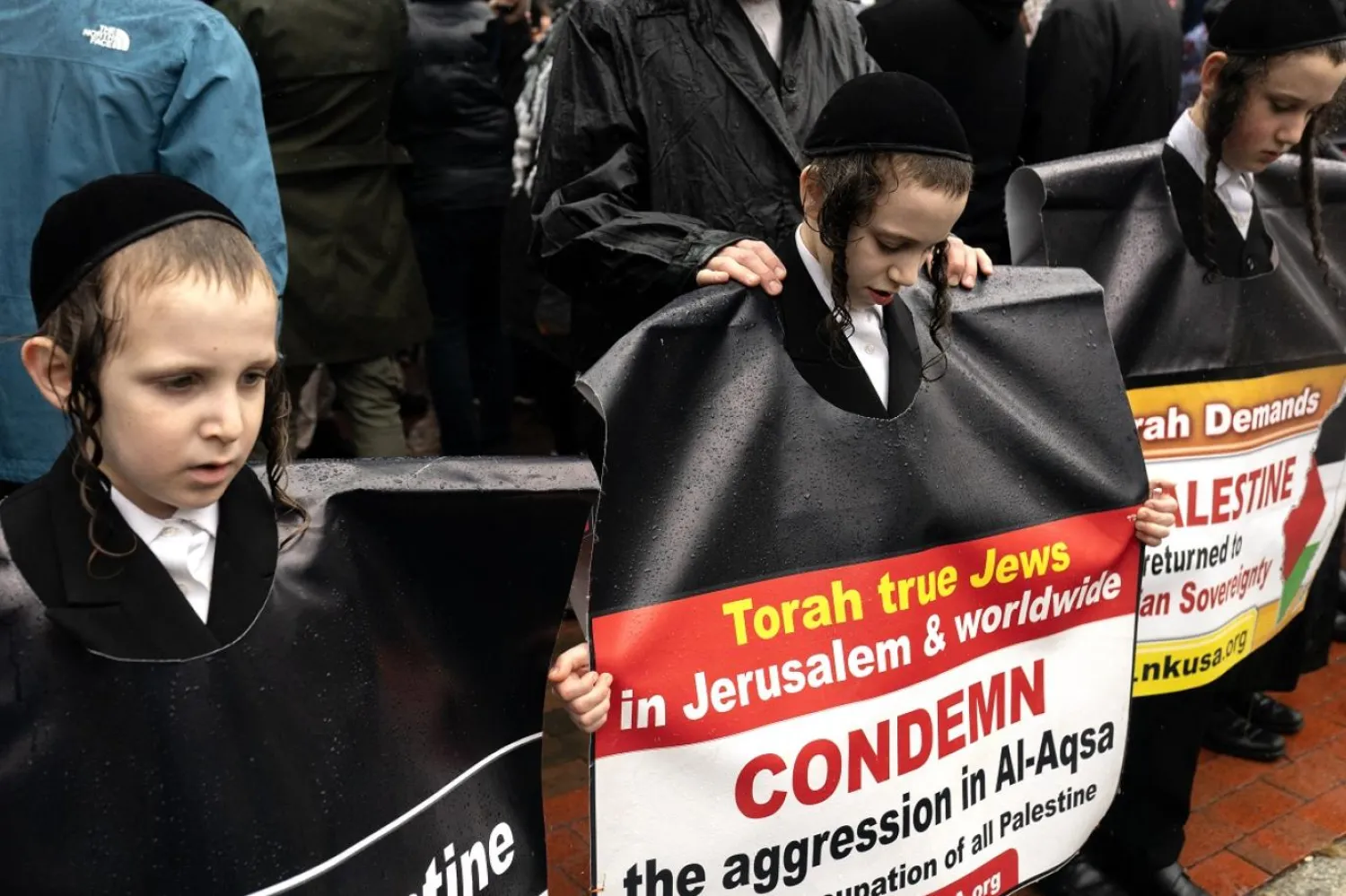 Amerikalı Yahudi örgütleri İsrail ile Hamas arasında derhal ateşkes sağlanması için gösteri yaptı (AFP)