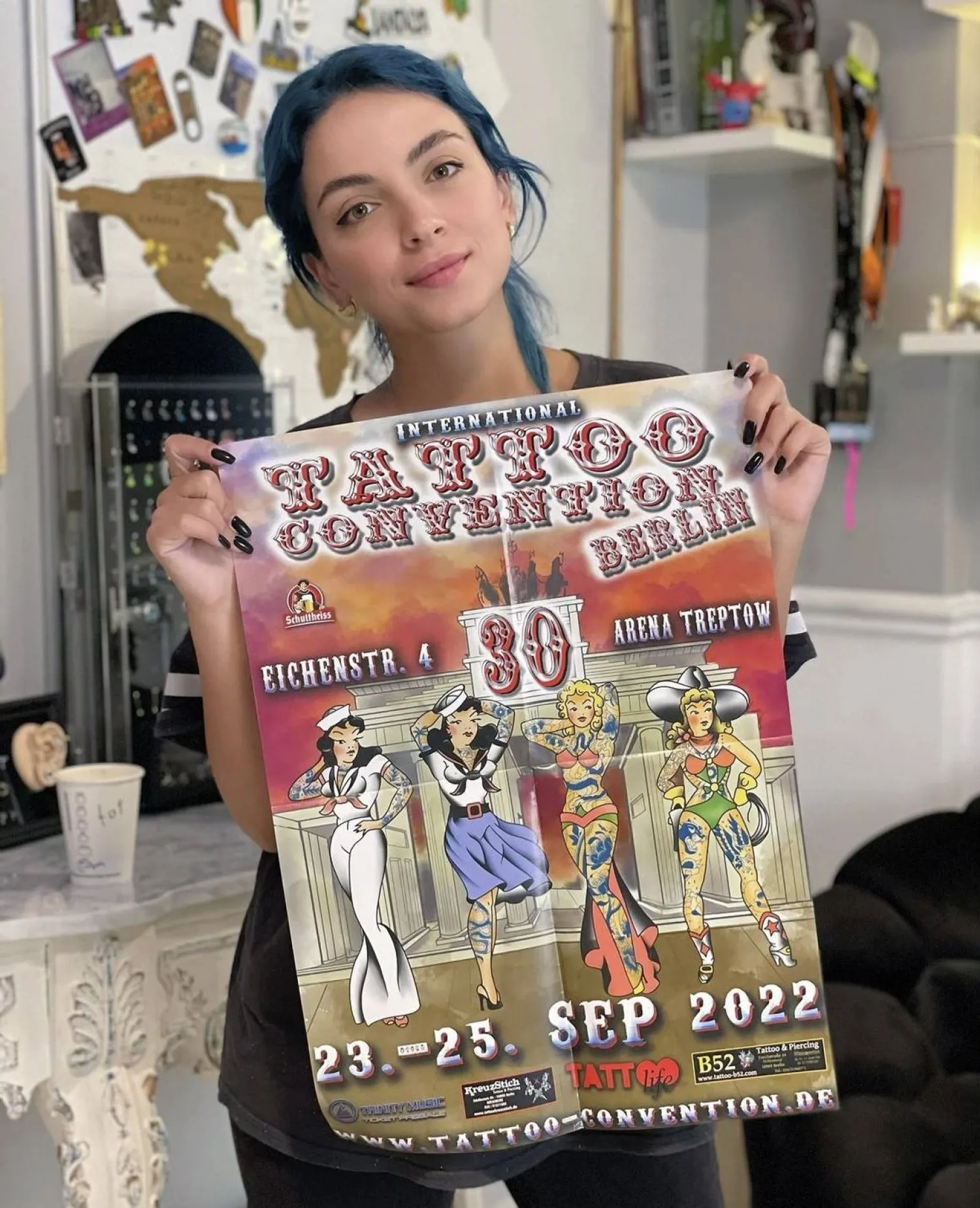 جوا أنطون حصدت الجائزة الأولى في مؤتمر «برلين لفن الوشم» (صور الفنانة)