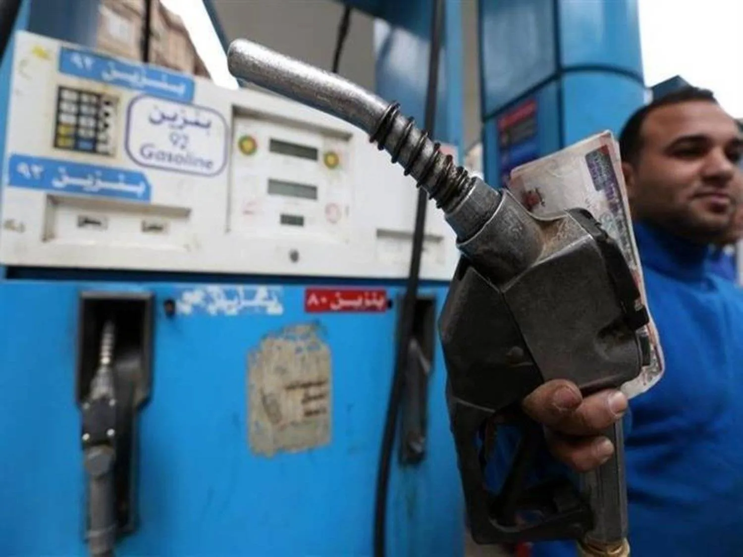 File photo of a gas station in Egypt.