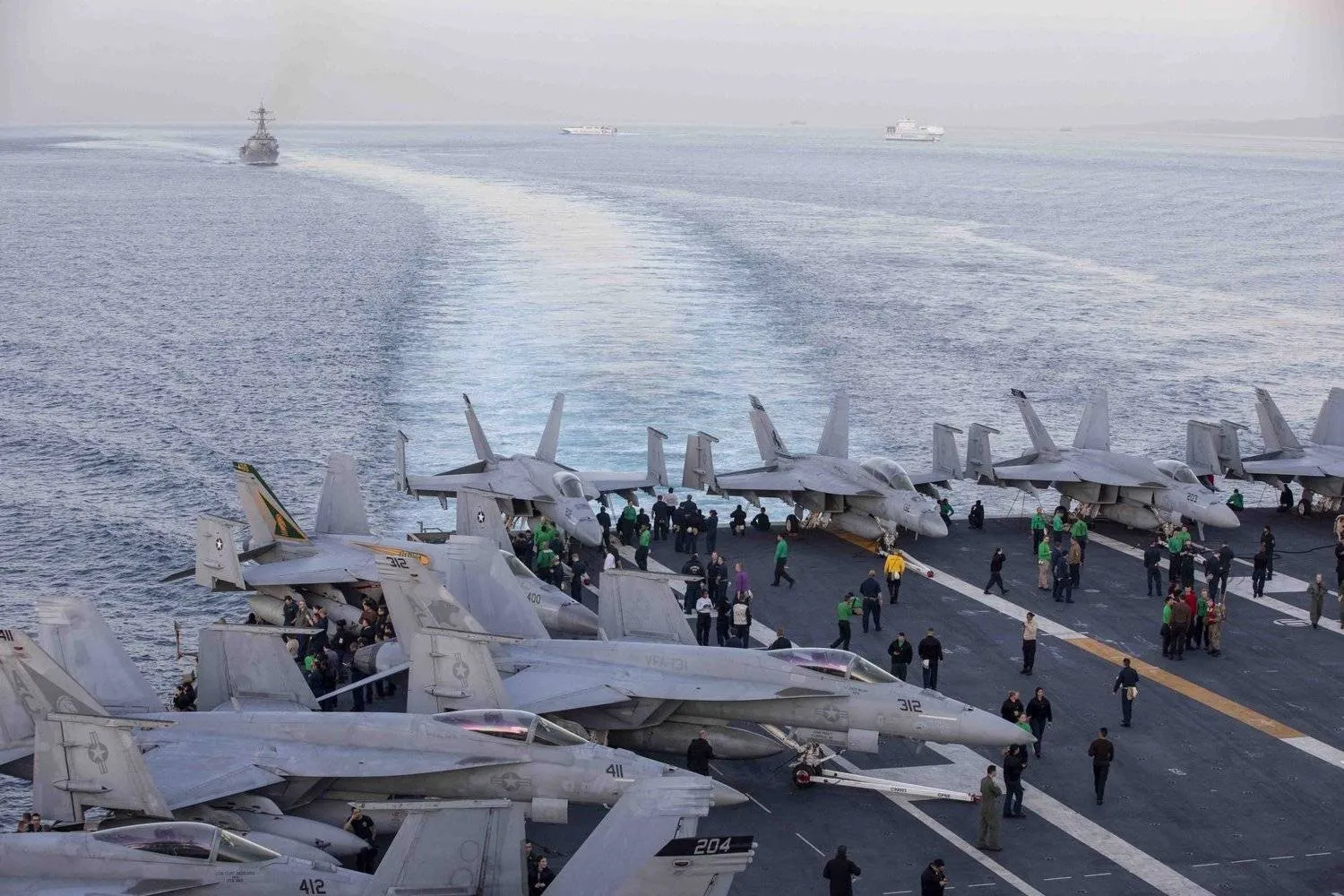 The USS Dwight D. Eisenhower aircraft carrier in the Eastern Mediterranean. (AFP) 