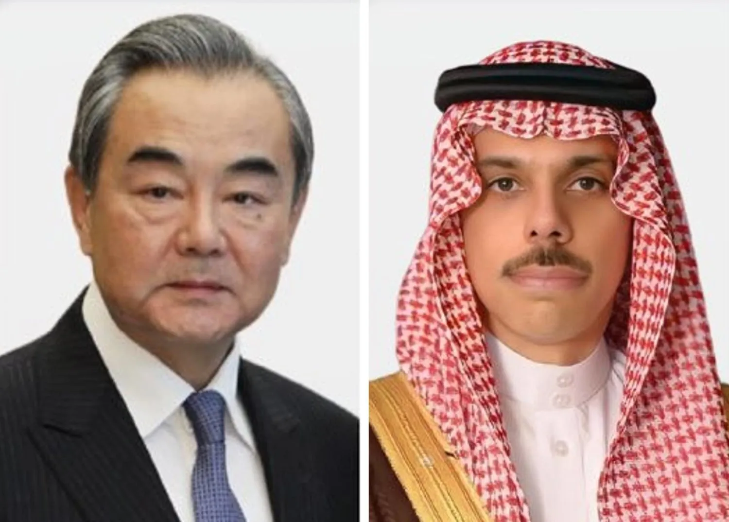 Prens Faysal bin Ferhan ve Çinli mevkidaşı Wang Yi (Suudi Dışişleri Bakanlığı)