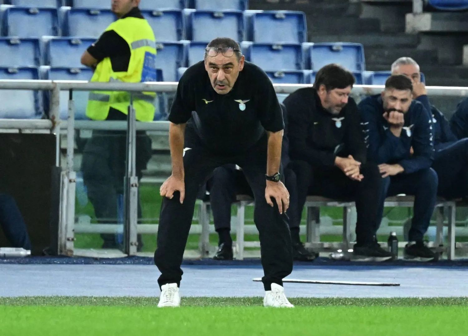 ساري خلال مباراة لاتسيو وفيورنتينا (إ.ب.أ)