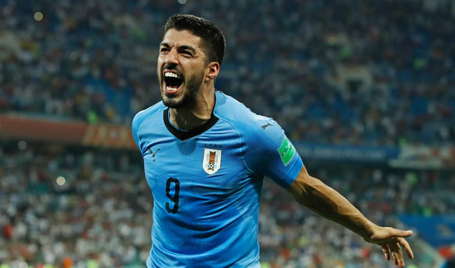 لويس سواريز لاعب منتخب الأوروغواي (أ.ف.ب)