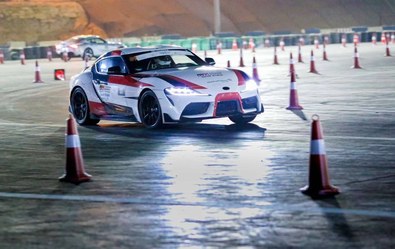 من منافسات الجولة الأخيرة لبطولة كسر الزمن ضمن بطولة السعودية «تويوتا 2023» (الشرق الأوسط)