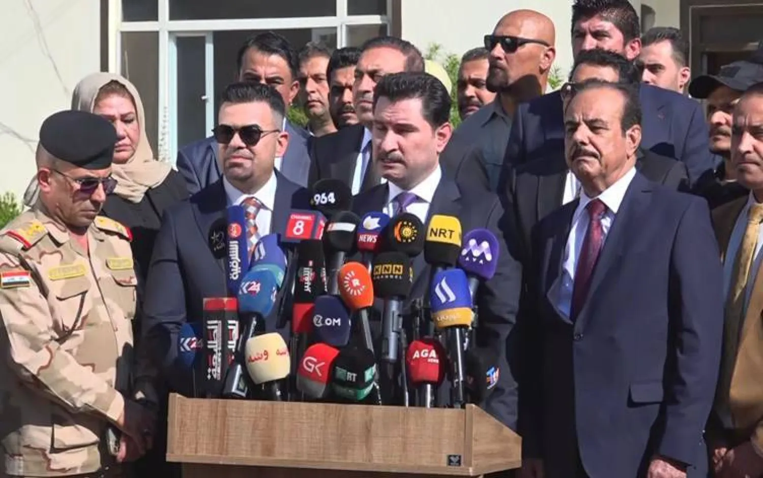 نائب رئيس البرلمان الاتحادي شاخوان عبد الله خلال المؤتمر الصحافي (شبكة رووداو)