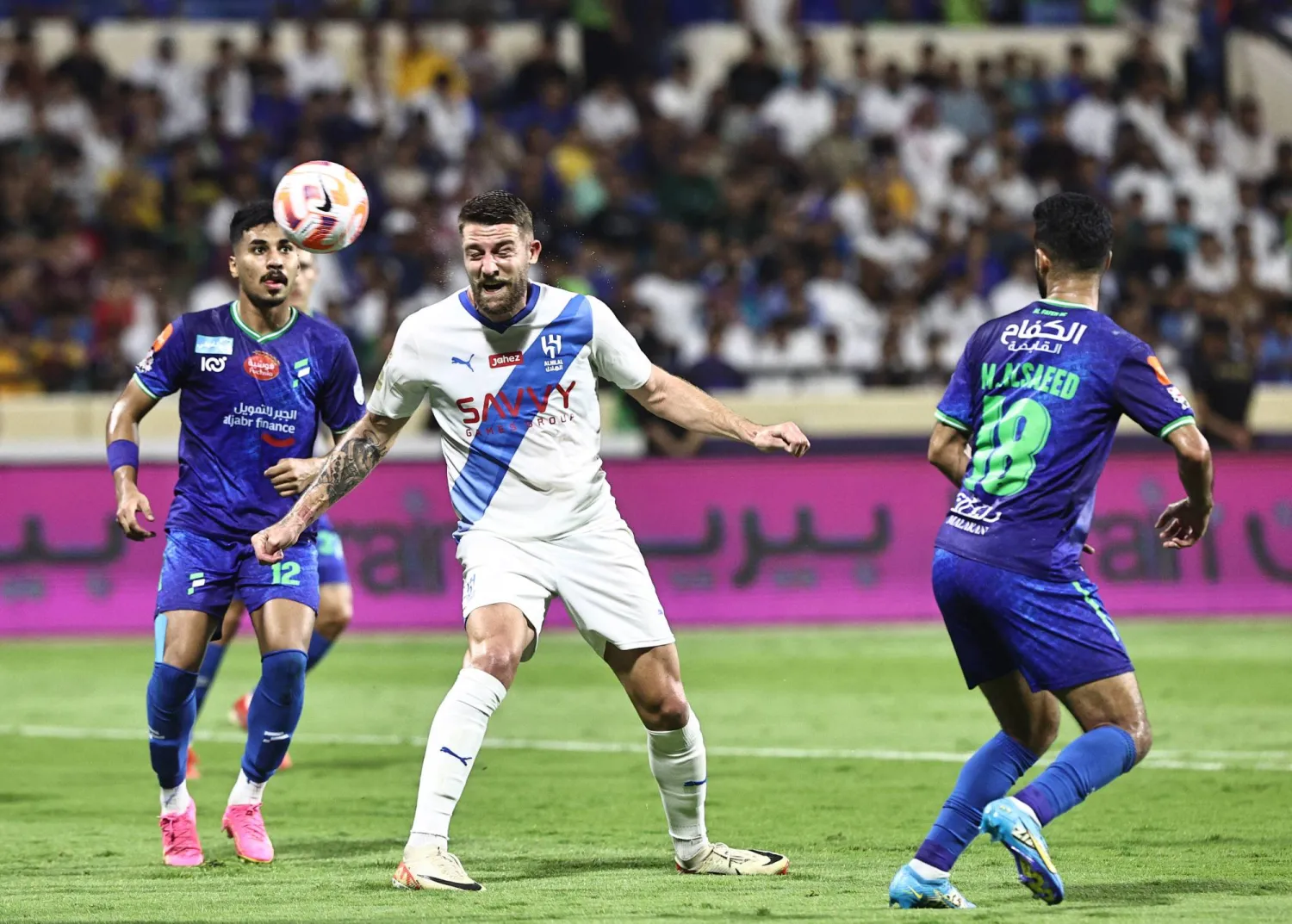 سافيتش خلال مواجهة الهلال والفتح (تصوير: عيسى الدبيسي)