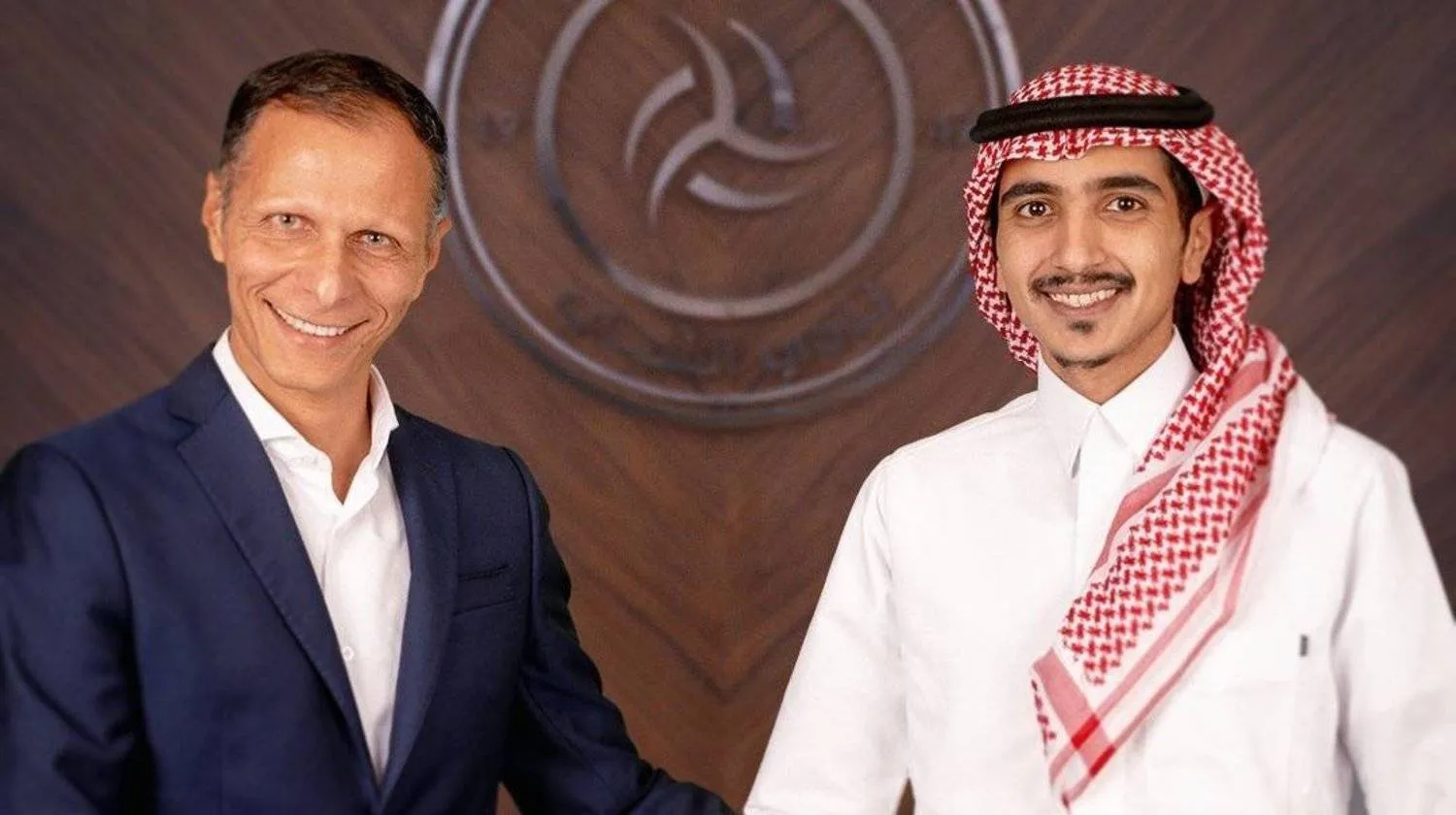 دومينيكو تيتي مع المنجم رئيس نادي الشباب (نادي الشباب)