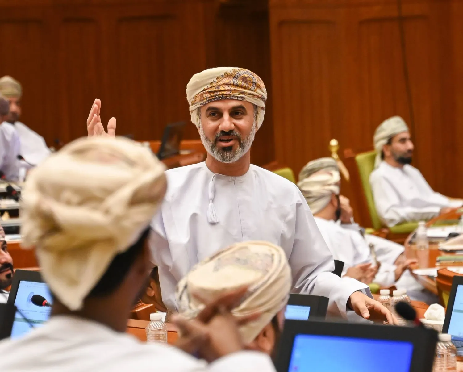 خالد بن هلال المعولي رئيس مجلس الشورى العماني بعد انتخابه للمرة الرابعة (العمانية)