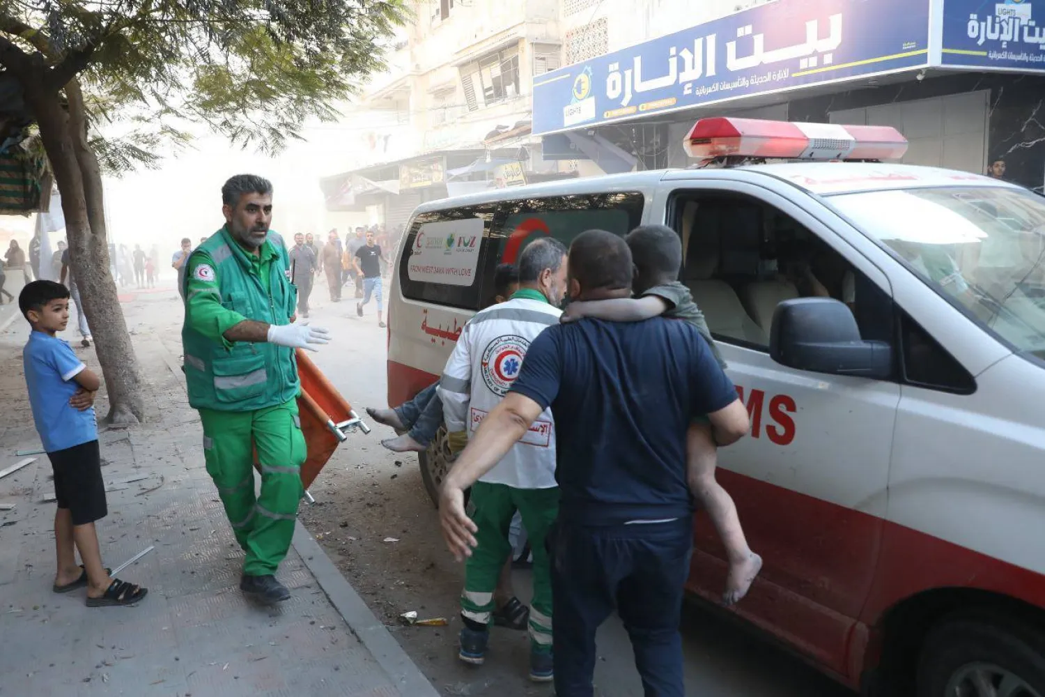 طواقم الإسعاف في قطاع غزة (الداخلية الفلسطينية)