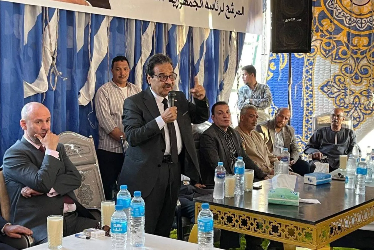 فريد زهران متحدثاً في مؤتمر جماهيري (الصفحة الرسمية للحملة الانتخابية)