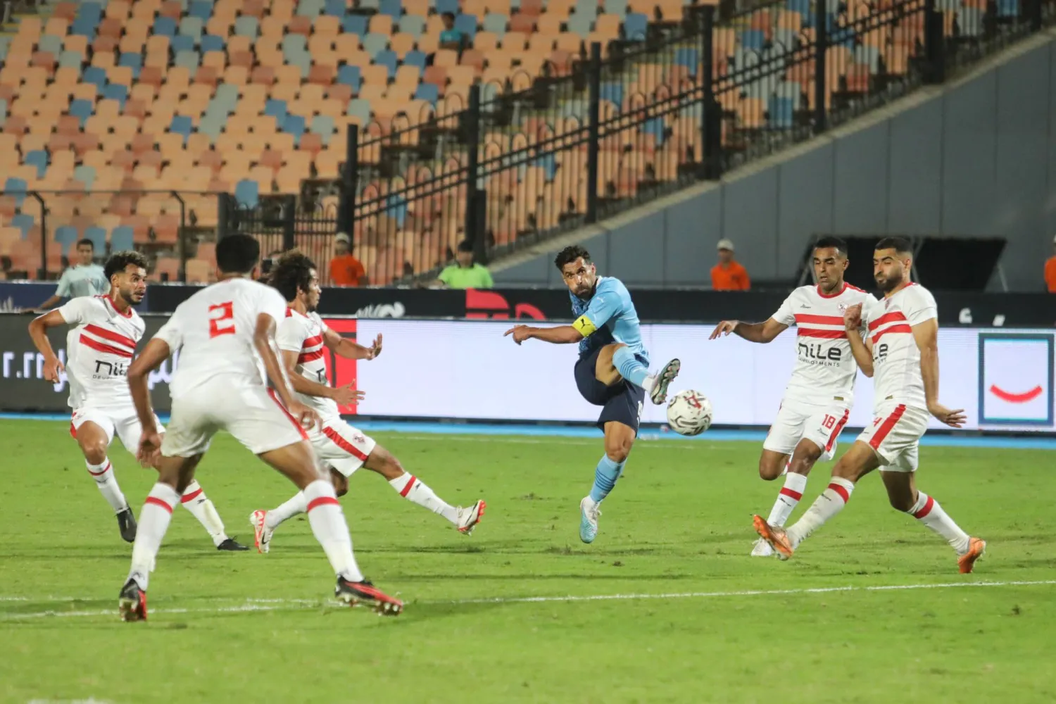 من مباراة بيراميدز أمام الزمالك في نصف نهائي كأس مصر (نادي بيراميدز)