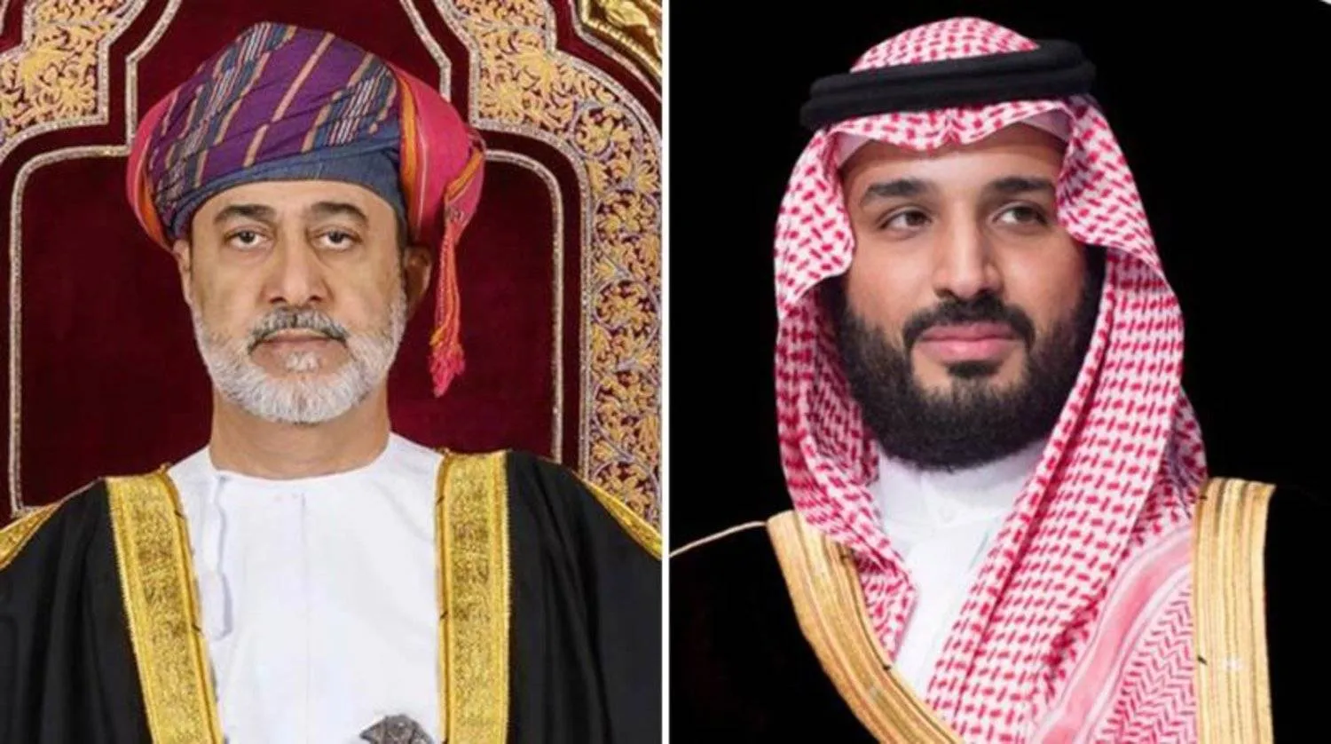 ولي العهد السعودي الأمير محمد بن سلمان وسلطان عُمان هيثم بن طارق (واس)