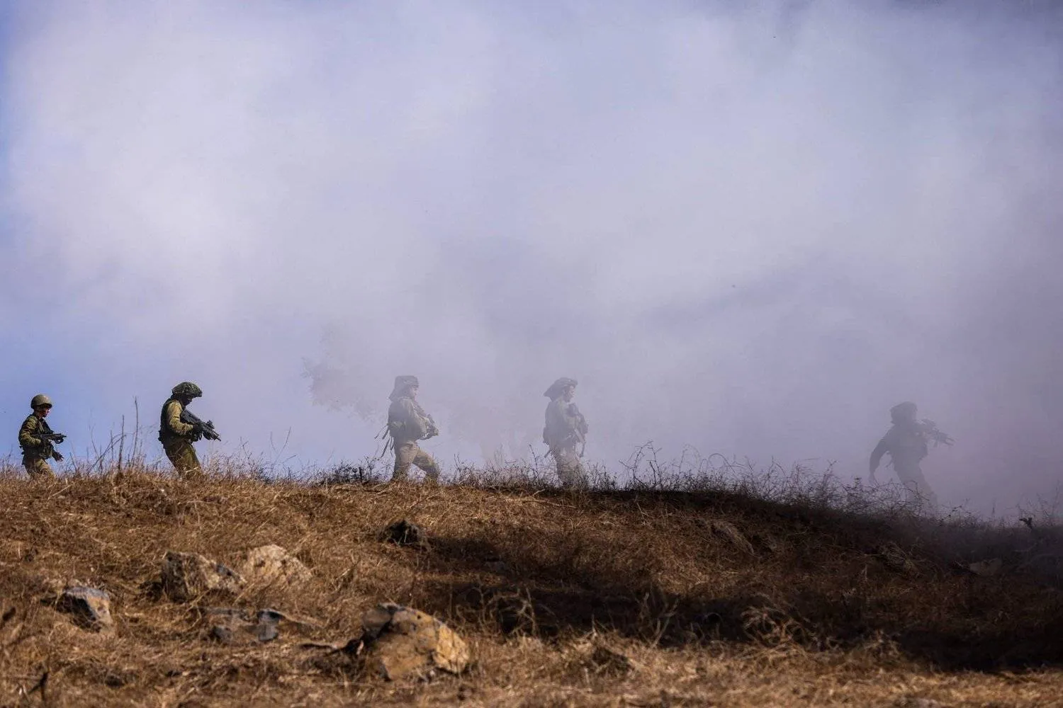 Israeli soldiers during training on Golan Heights on Nov. 09 (AFP)