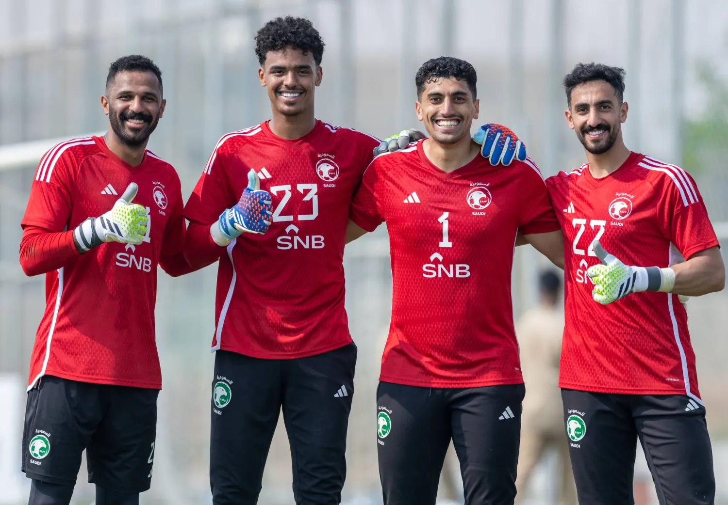 من استعدادات الصقور لأولى المواجهات في التصفيات (المنتخب السعودي)