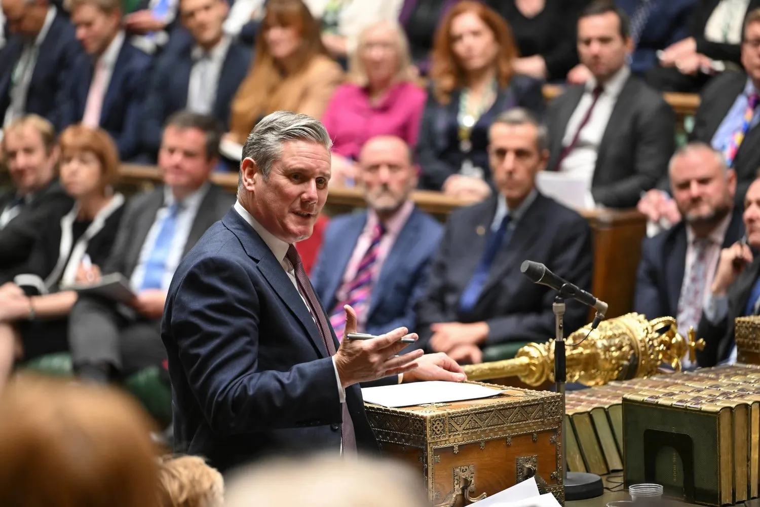 İşçi Partisi lideri Keir Starmer, Britanya Avam Kamarası'nda konuşuyor (DPA)