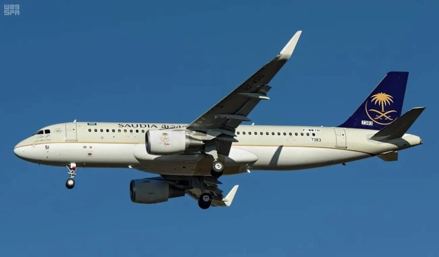 أولى الطائرات ذات الممر الواحد التابعة للخطوط الجوية العربية السعودية من طراز «A320ceo»