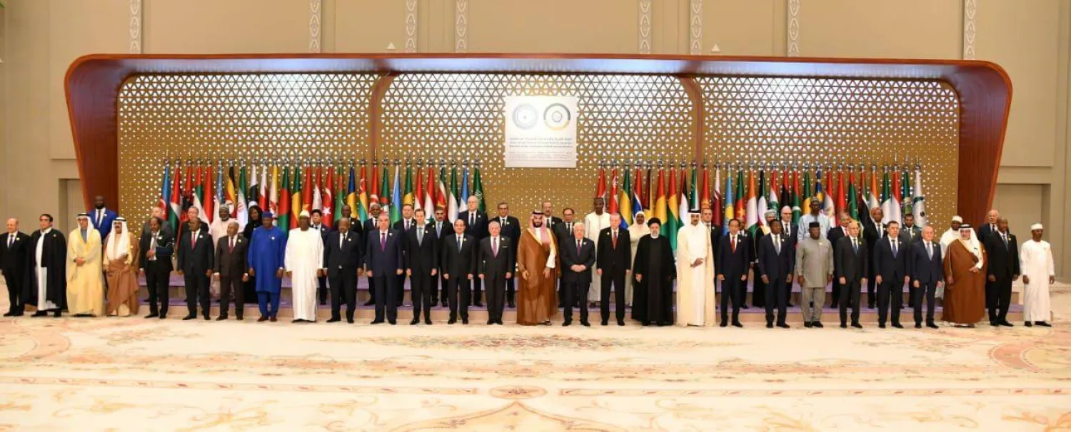 قادة الدول العربية والإسلامية خلال «قمة الرياض» (الرئاسة المصرية)