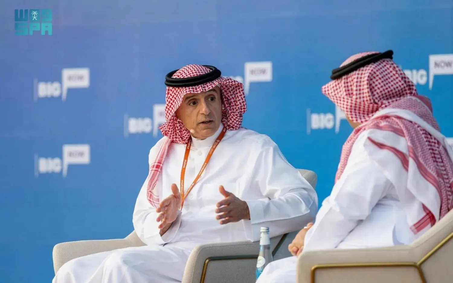 Minister of State for Foreign Affairs, Cabinet's Member, and Climate Affairs Envoy Adel bin Ahmed Al-Jubeir during the Misk Global Forum 2023 held in Diriyah.